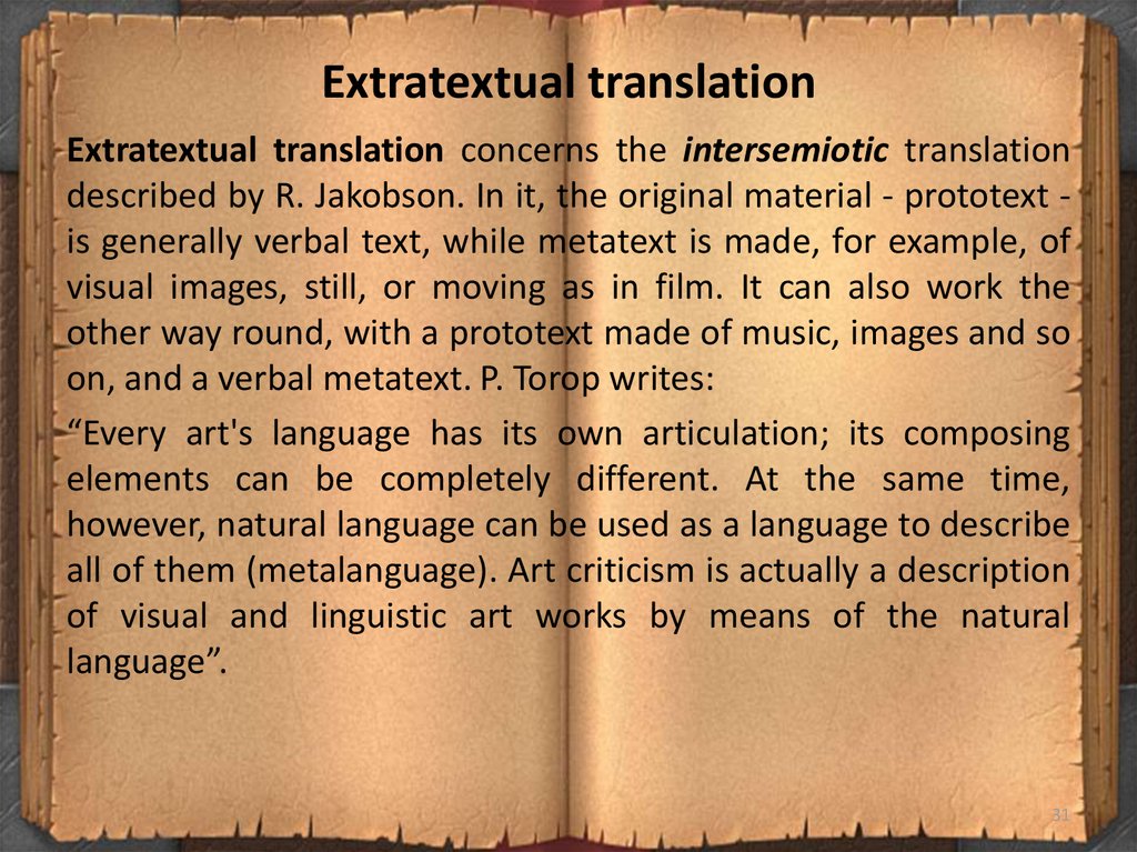 Extratextual translation