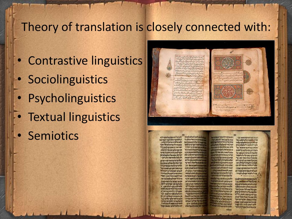 Theory of translation is closely connected with: