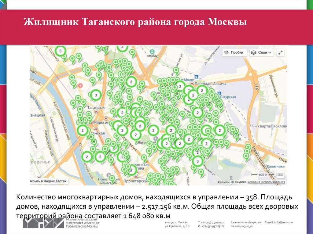 Карта москвы таганский район