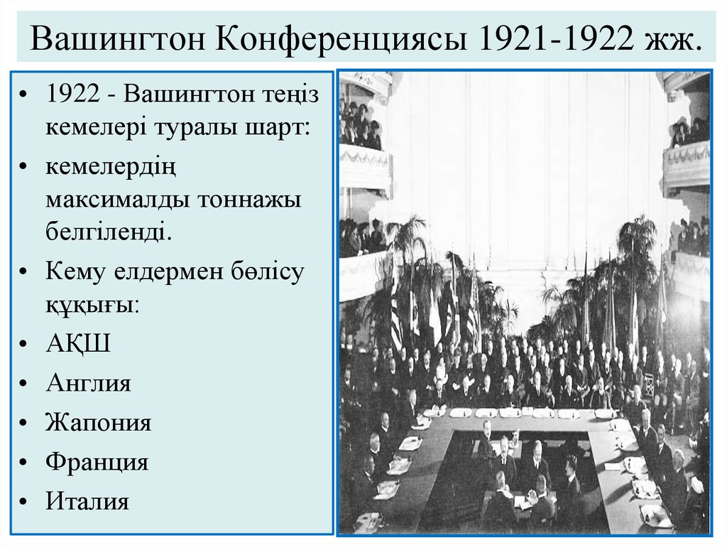 Вашингтон Конференциясы 1921-1922 жж.
