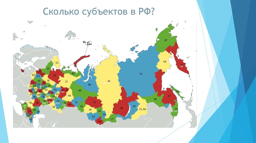 Субъекты российской федерации карта россии