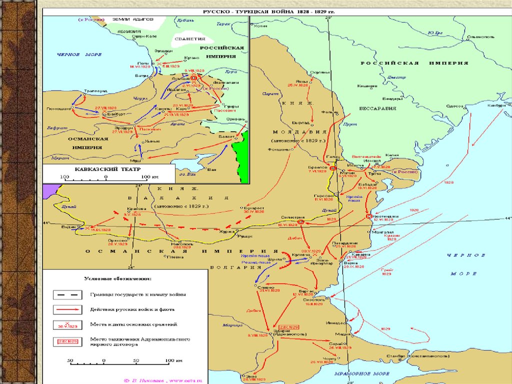 Русско турецкая война 1828 1829 карта егэ