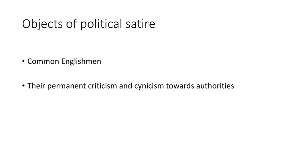 Objects of political satire