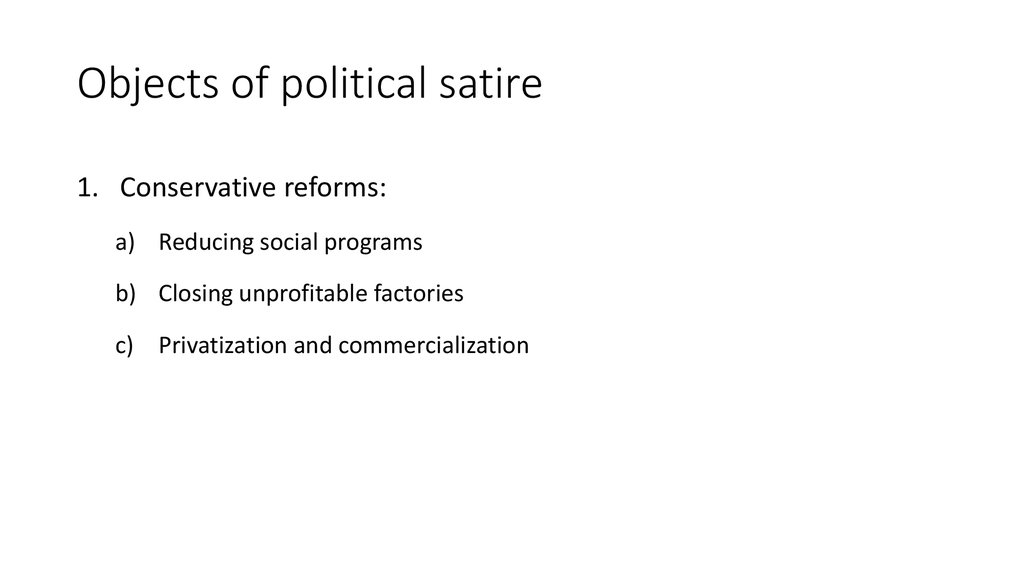 Objects of political satire