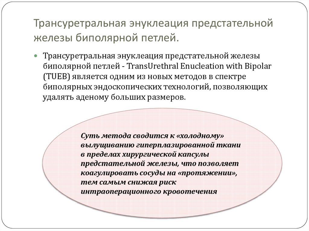 Тур простаты послеоперационный период