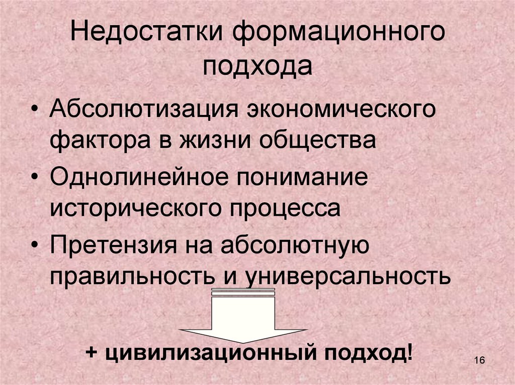 Формационный подход общества. Недостатки формационного подхода. Плюсы и минусы формационного подхода. Формационный подход. Недостатки формационного подхода в экономике.