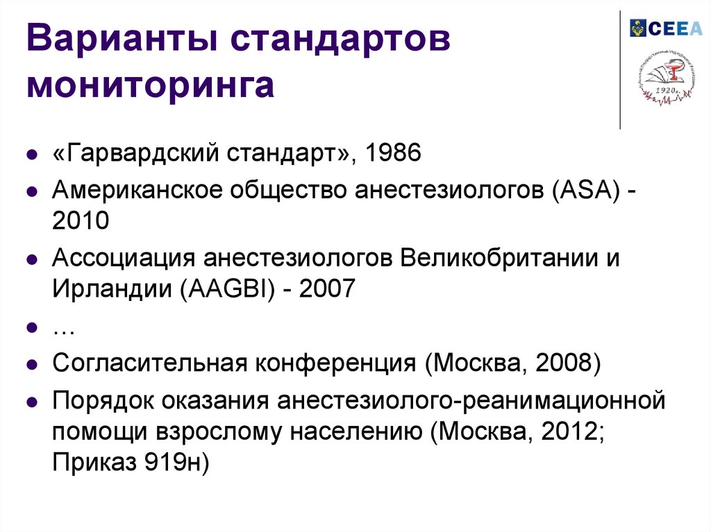 919 н. Гарвардский протокол мониторинг в анестезиологии. Гарвардский стандарт мониторинга. Гарвардский стандар тмонитоинга. Стандарт мониторинга в анестезиологии.