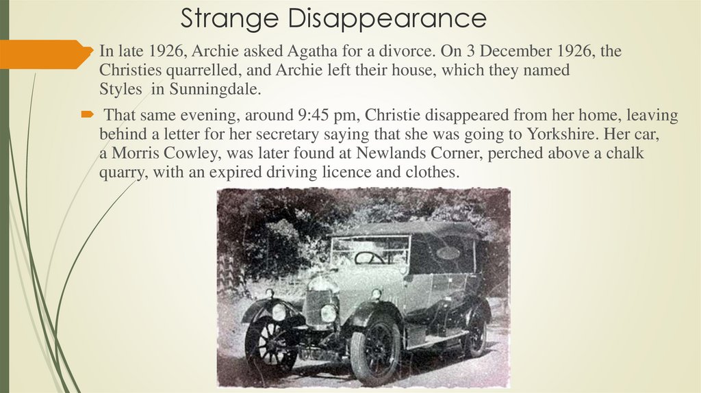 Strange Disappearance