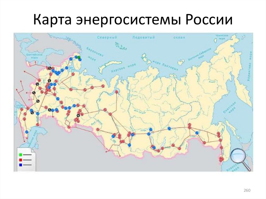 Карта электрических сетей россии