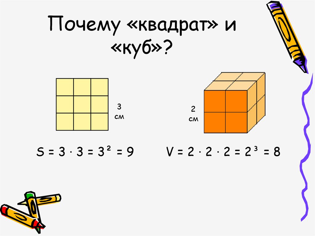 Почему «квадрат» и «куб»?