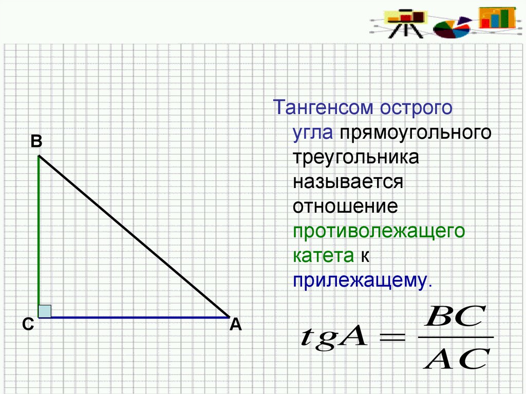 13 катет противолежащий углу. Тангенс угла в прямоугольном треугольнике. Противолежащий угол в прямоугольном треугольнике. Тангенс острого угла прямоугольного треугольника. Тангенс острого угла непрямоугольного треугольника.
