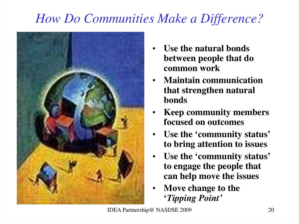 How Do Communities Make a Difference?