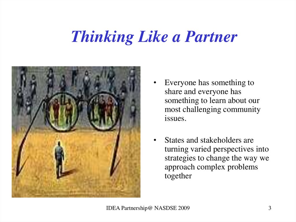 Thinking Like a Partner