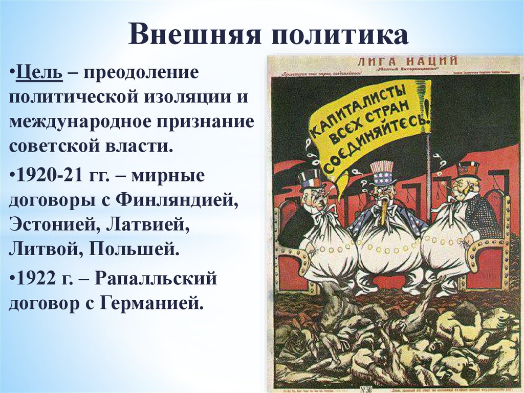 Укажите название экономической политики советской власти