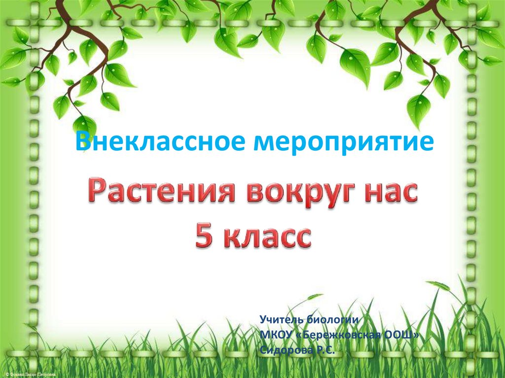 Внеклассное мероприятие с презентацией 1 класс окружающий мир