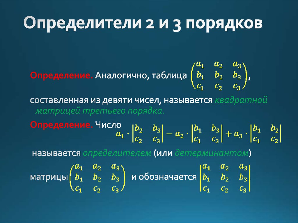 Определите 2 3 порядка