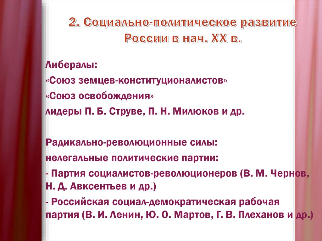 Развитие политики современной россии