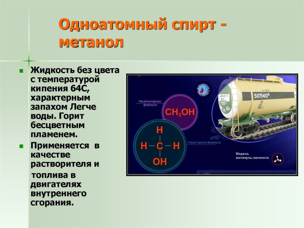 Метанол использование