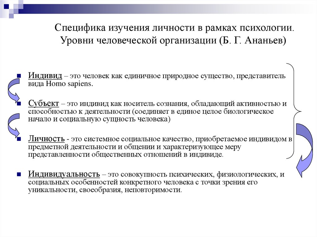 Изучение специфики. Уровни человеческой организации. Уровни человеческой организации психология. Уровни человечности. Уровни психологической организации человека.