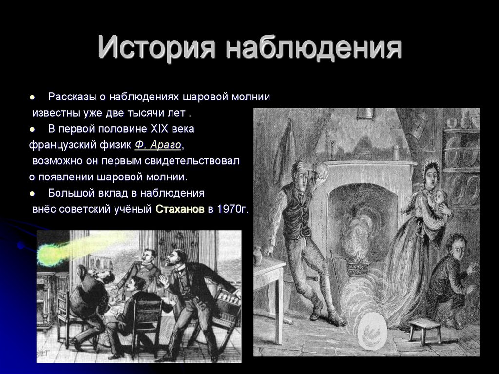 История наблюдений. Наблюдение история. Шаровая молния история. Рассказ про шаровую молнию. Франсуа Араго шаровая молния.