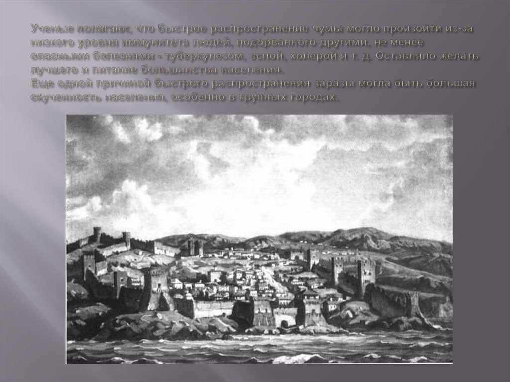 Ученые полагают, что быстрое распространение чумы могло произойти из-за низкого уровня иммунитета людей, подорванного другими,