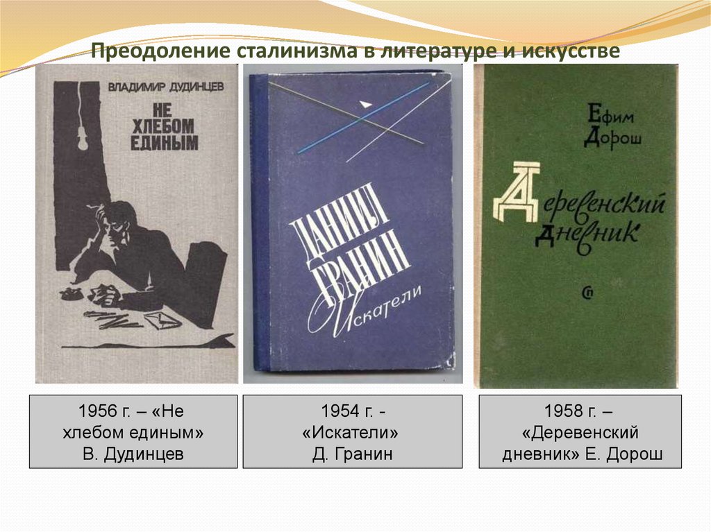 Преодоление сталинизма в литературе и искусстве