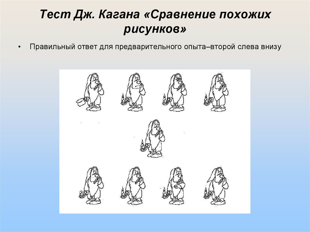 Схожие изображения. Тест сравнение похожих рисунков Дж Кагана. Сравнение похожих рисунков Дж Каган методика. Методика сравнение похожих рисунков. Тест «сравнение похожих рисунков».