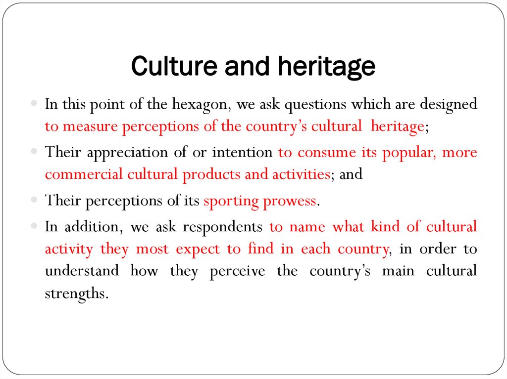 Culture and heritage
