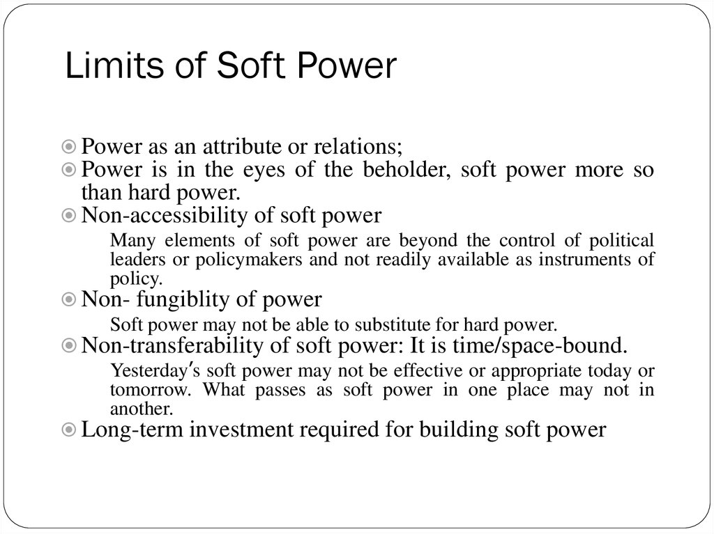 Limits of Soft Power