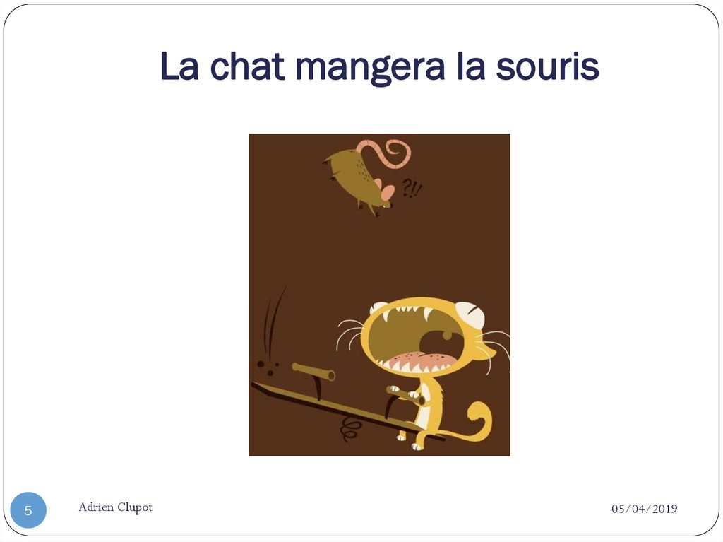 Le Chat Mange La Souris Le Nouvel Edito B1 Lecon 22 Online Presentation