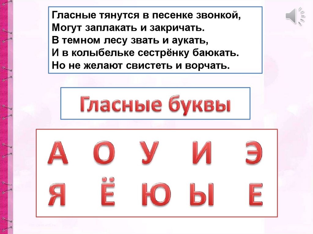 Гласные звуки 2 класс презентация. Гласные. Гласные звуки презентация. Гласные тянутся в песенке. Гласные тянутся в песенке звонкой могут ЗАПЛАКАТЬ И закричать.