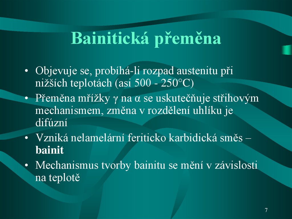 Bainitická přeměna