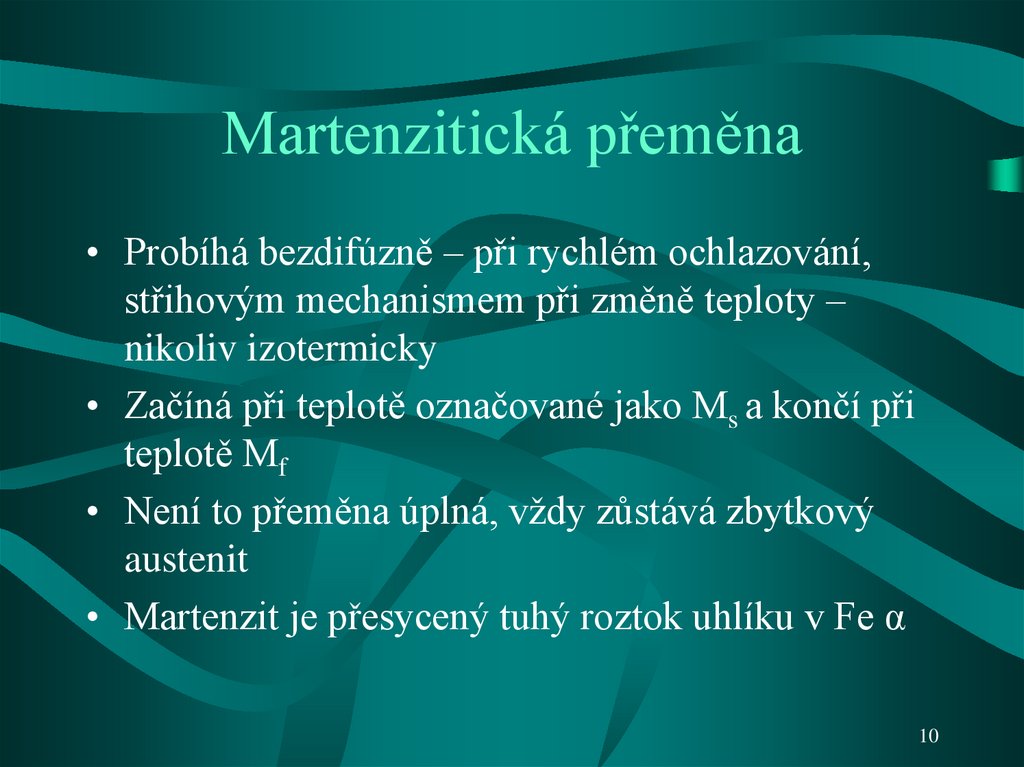 Martenzitická přeměna