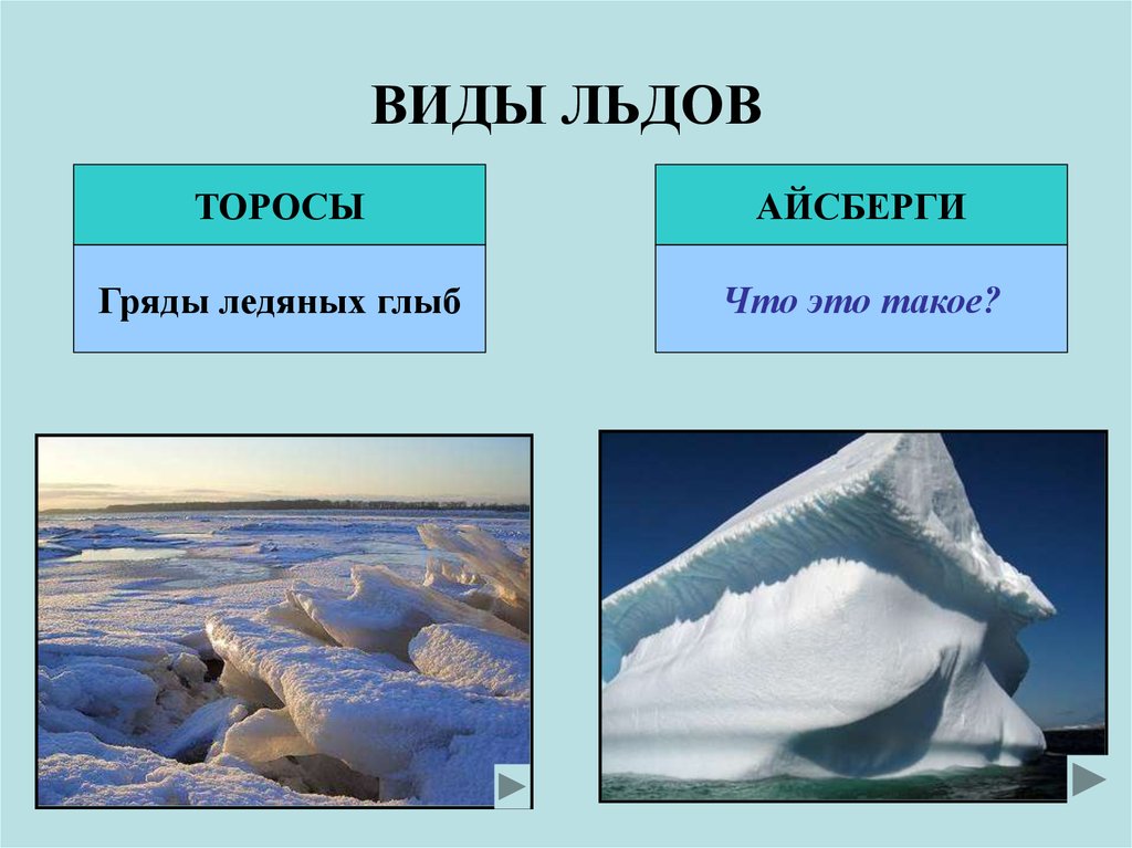 Виды льда. Льды в океане презентация. Льды в океане 7 класс. Виды льдов в Северном Ледовитом океане.