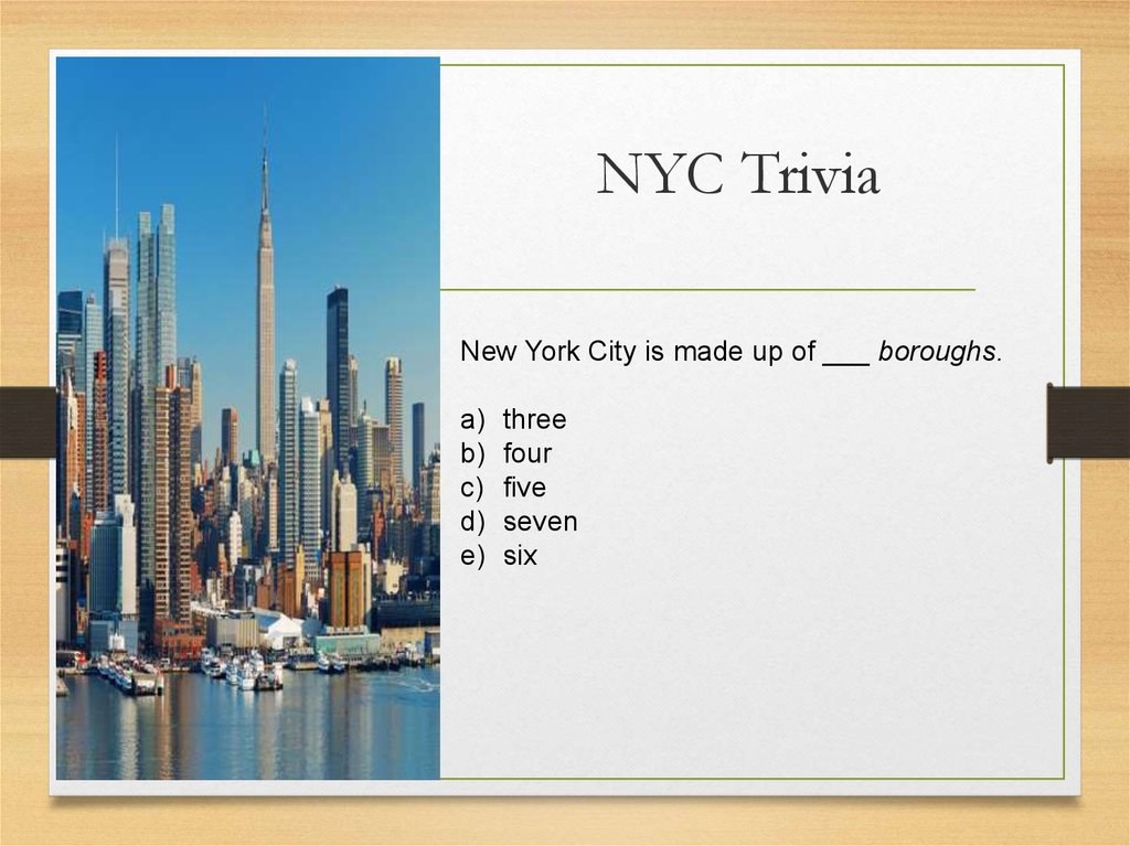 NYC Trivia