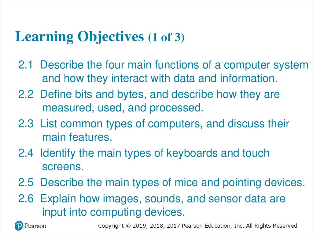 Learning Objectives (1 of 3)