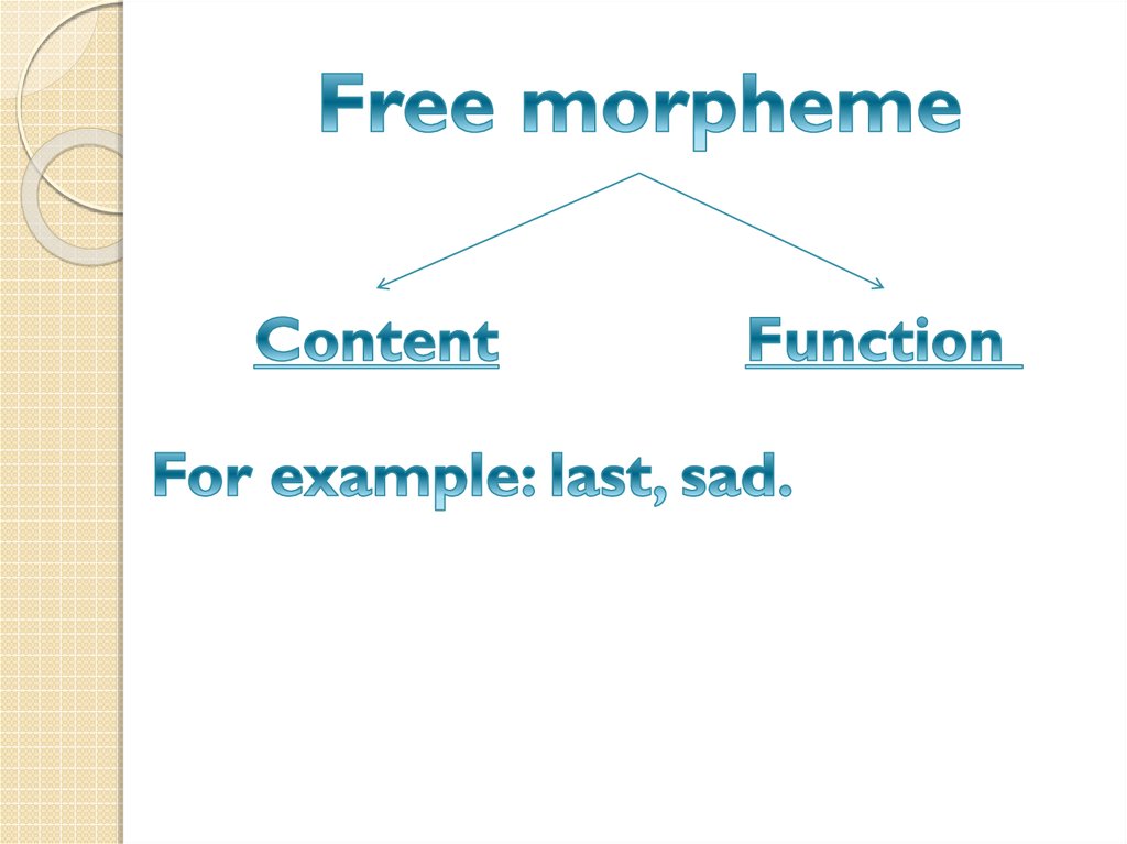 Free morpheme