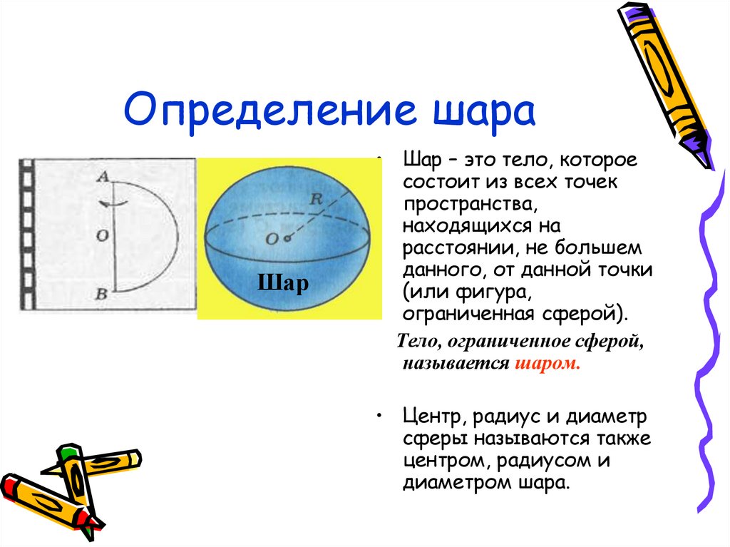 Шар презентация 9 класс геометрия