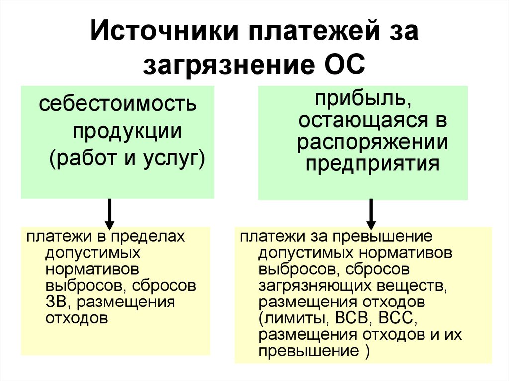 Платежи за загрязнение окружающей среды презентация