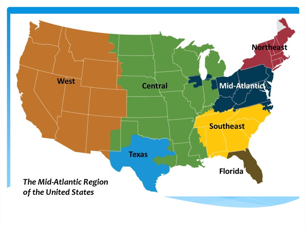 The Mid-Atlantic Region of the United States - online presentation