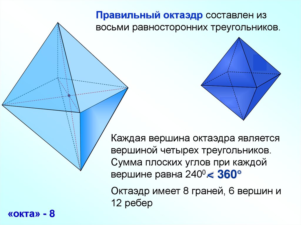 Октаэдр картинка геометрическая фигура