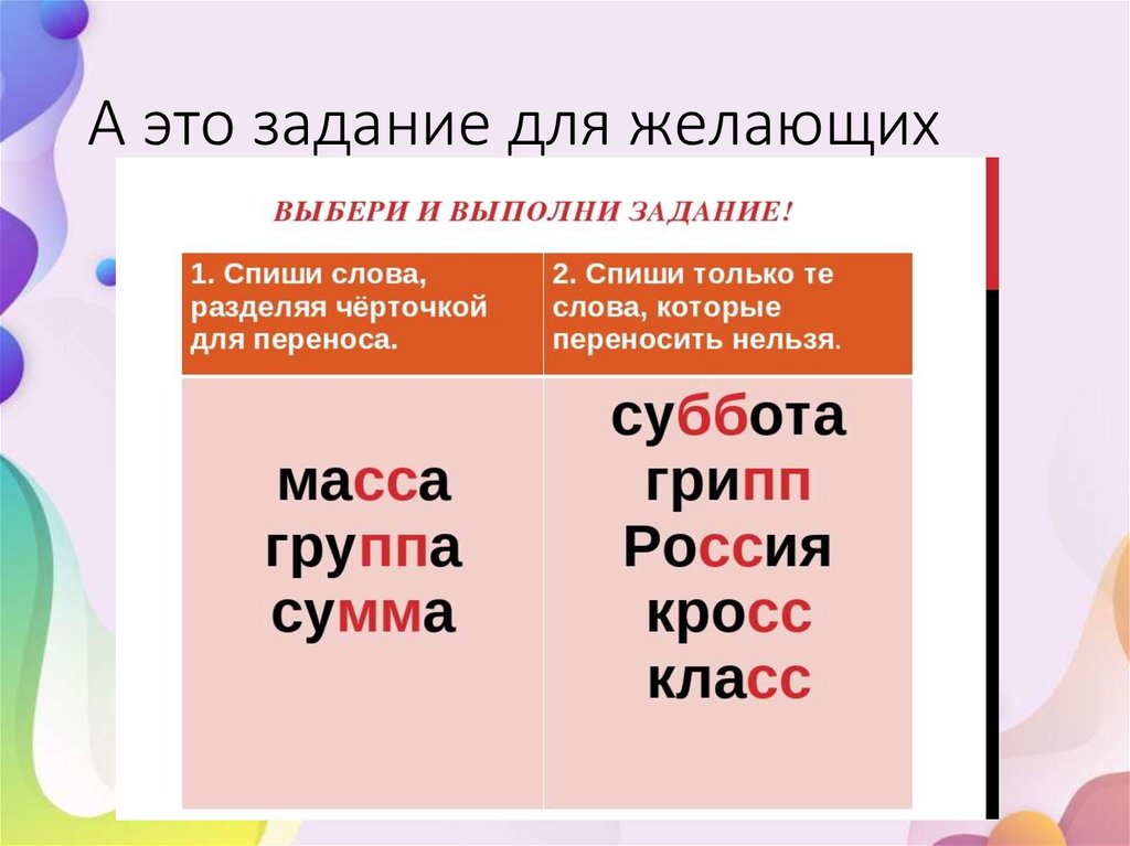 как правильно перенести слово платье