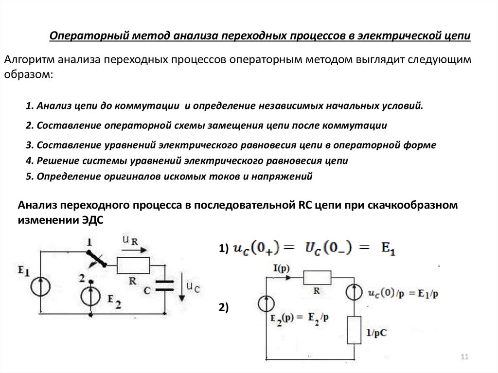 Метод электрическая цепь. Операторный метод анализа электрических цепей. Операторный метод схема замещения. Операторный метод анализа линейных цепей. Операторный метод расчета переходных процессов.