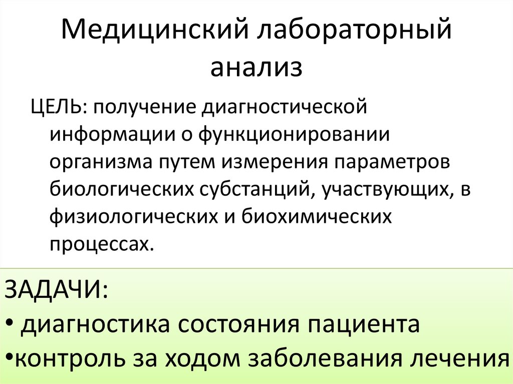 Цель лабораторных исследований