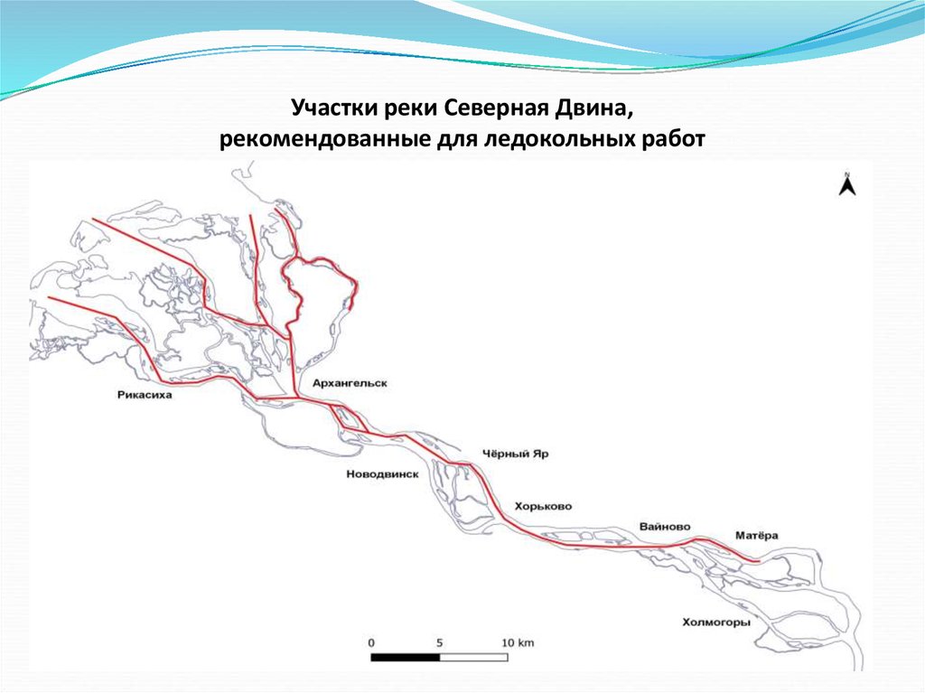 Карта устья северной двины белое море