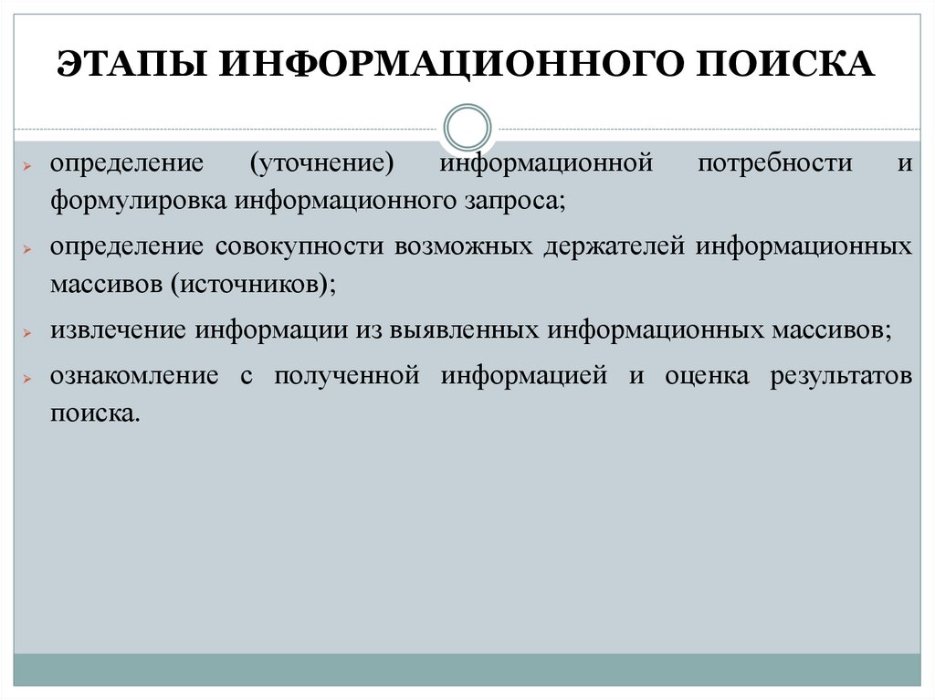 Определенная совокупность информации. Этапы информационной войны. Информационный этап. Этапы информационного поиска. Перечислите этапы информационного поиска.