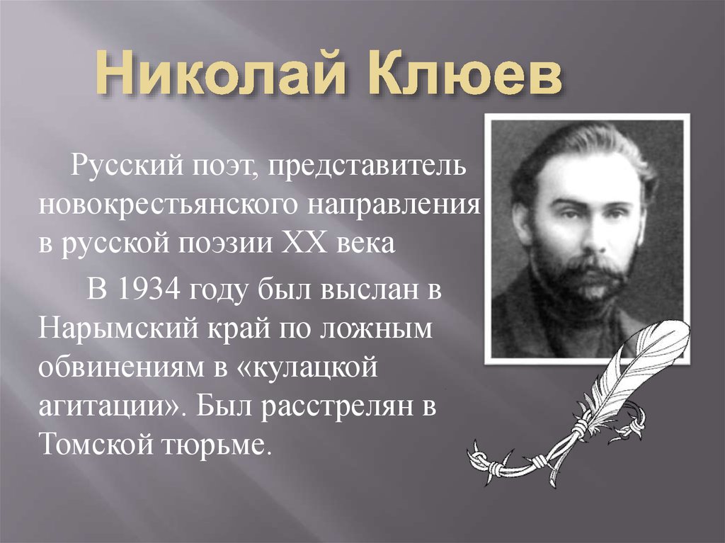 Николай клюев презентация