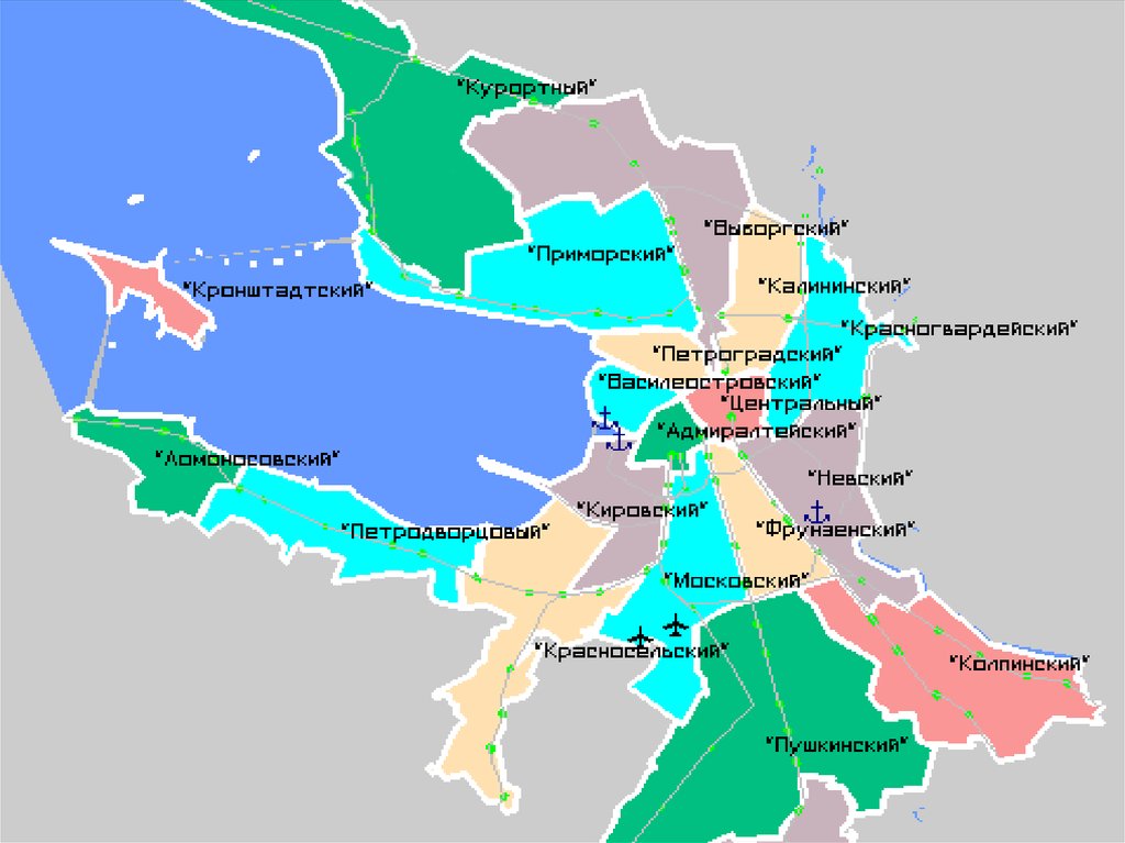 Карта спб по районам