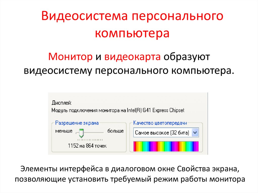 Элемент из которого формируется изображение на экране монитора