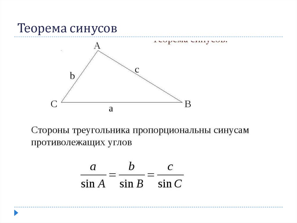 Теорема синусов
